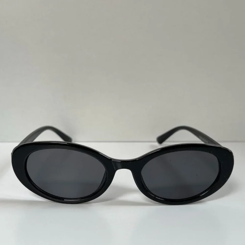 Vintage unique retro style black round clout goggles sunglasses